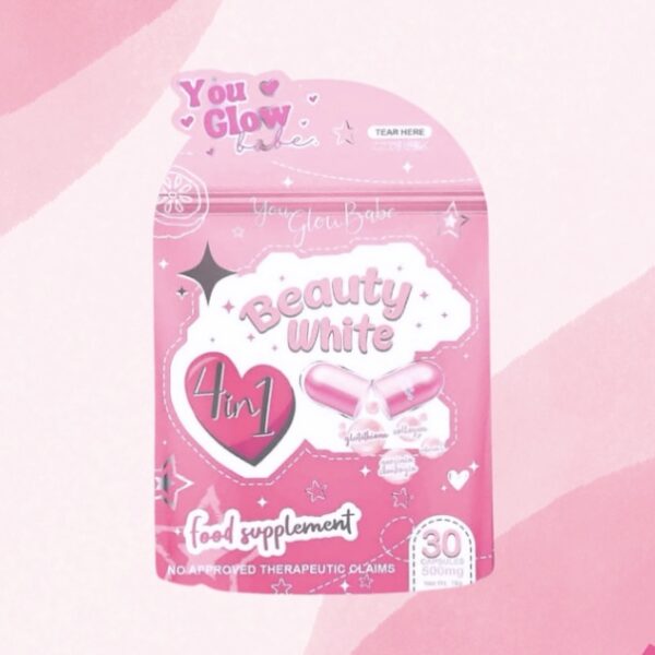 You Glow Babe Beauty White 4 in 1 Glutathione Capsules, 30 Count