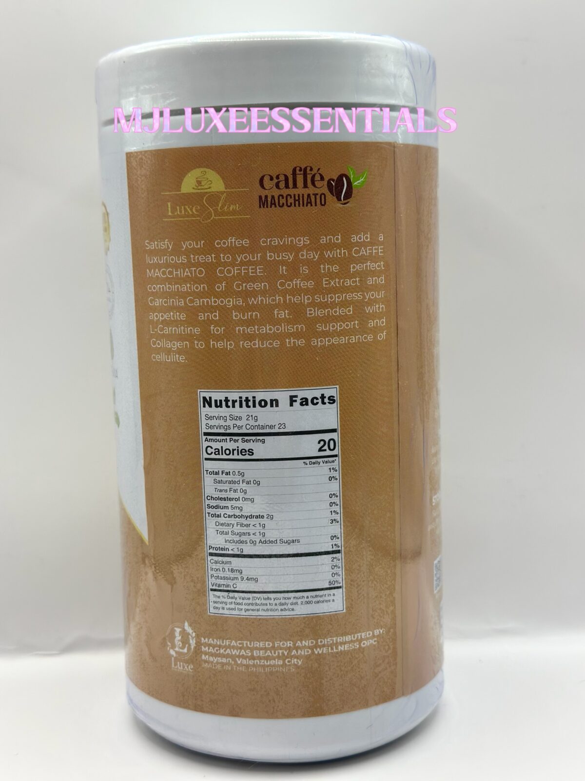Luxe Slim Caffé Macchiato – Slimming Coffee with Collagen, L-Carnitine & Glutathione– 500g - Image 3