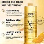 Bottle of VC Toner 500ml by MJ Luxe Essentials – Vitamin C moisturizing toner for face, hydrating, pore-refining, and suitable for all skin types